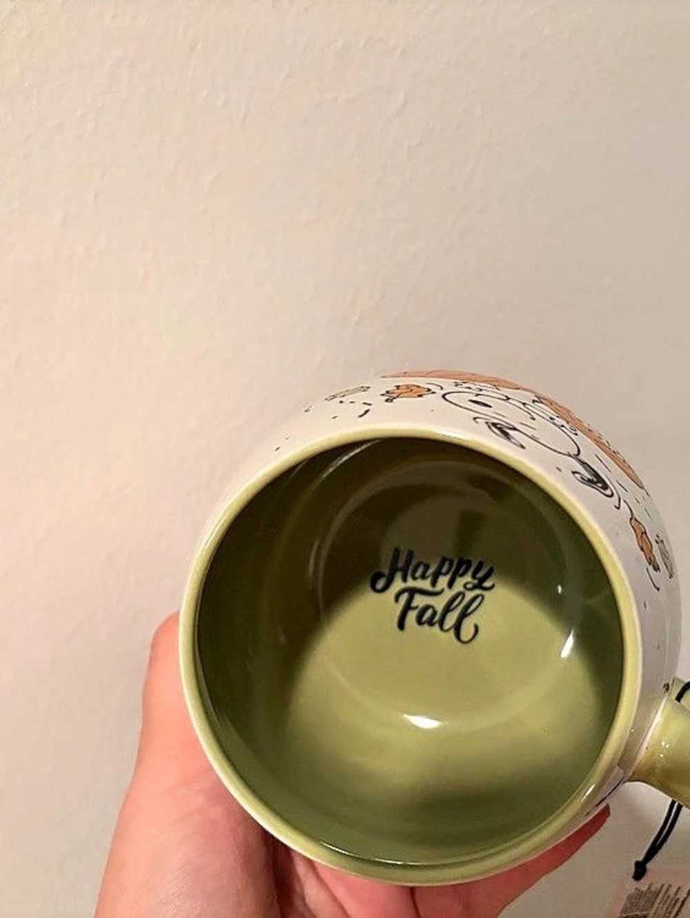NWT Peanuts Snoopy Happy Fall Pumpkin Leaves Ceramic Mug - Picture 7 of 7